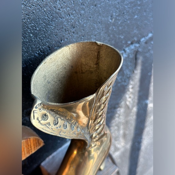 VINTAGE Brass Boot Vase - Picture 5 of 11